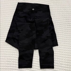 lululemon Black Camo Wunder Train leggings